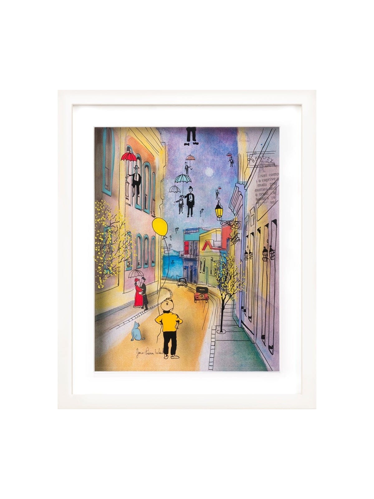 La peinture fantastique 3D de la rue flottante sur verre, cadeaux Tu B'Av, Isr