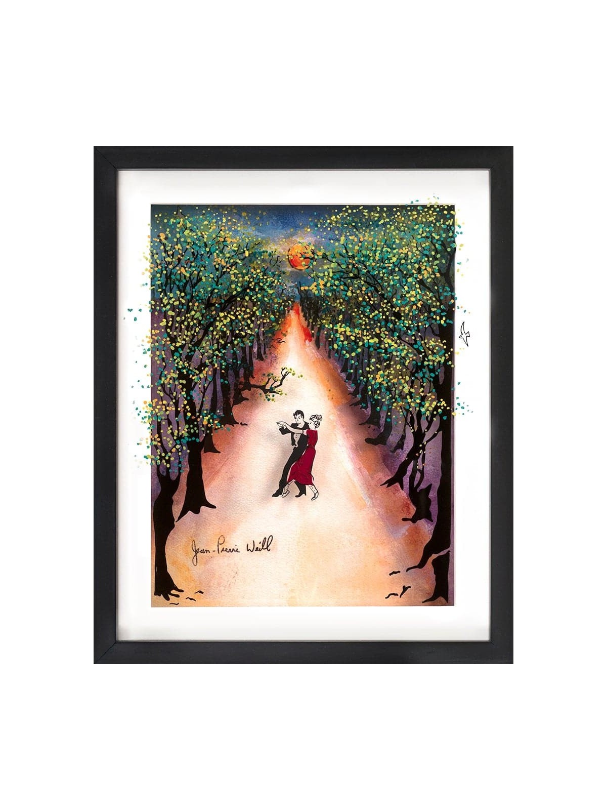 Moonlight Dance Romantique Peinture 3D sur verre , Cadeaux Tu B'Av , Israël