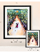 Moonlight Dance Romantic 3D Painting on Glass , Tu B'Av Gifts , Israel