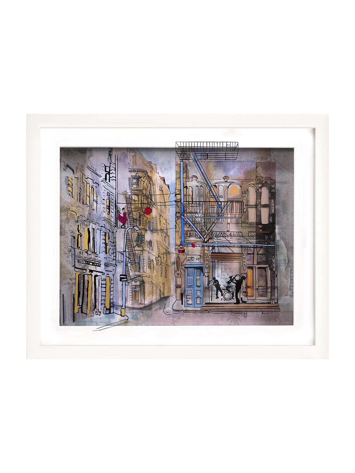 Scène de jazz de New York Peinture 3D sur verre d’Urban , Cadeaux Tu B'Av , I
