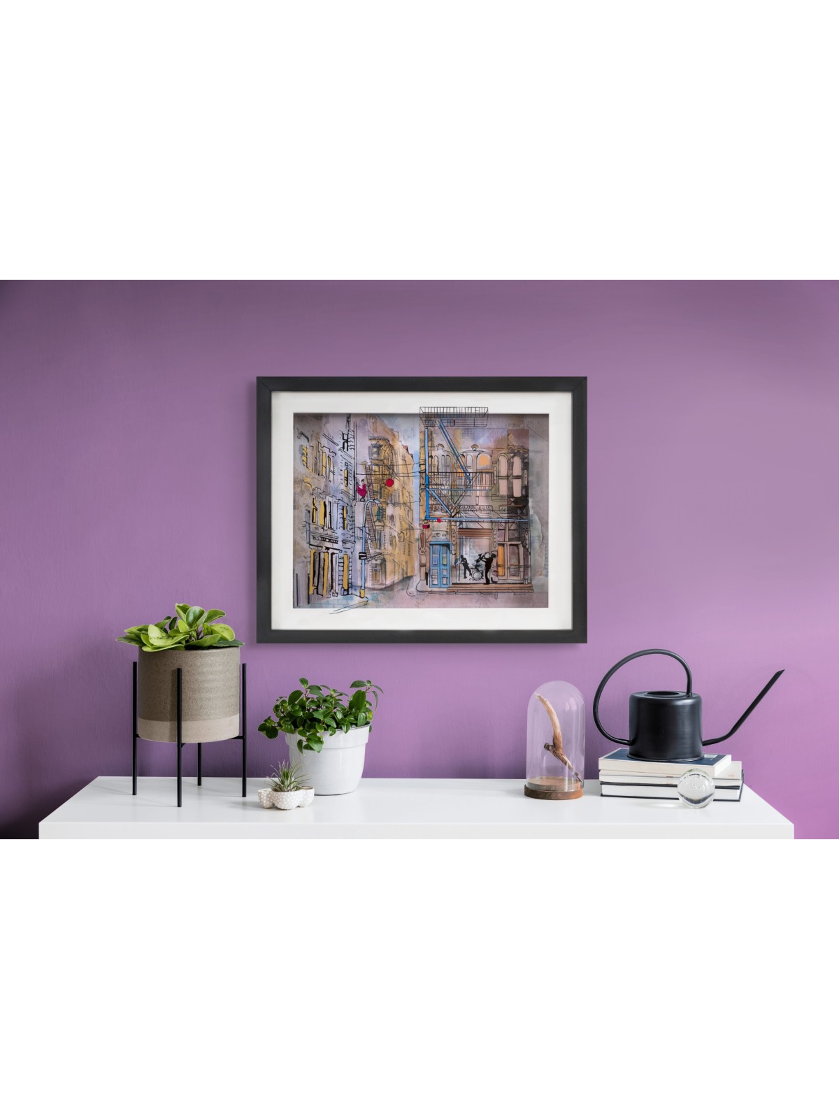 New York Jazz Scene 3D Painting on Glass of Urban  , Tu B'Av Gifts , I