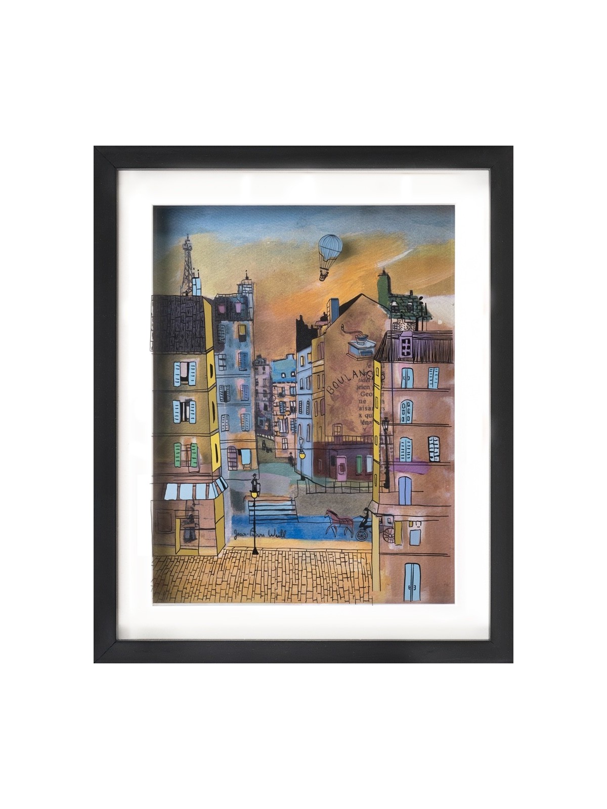 Peinture 3D colorée de la vieille ville de Paris Morning Glow, cadeaux Tu B'Av, I