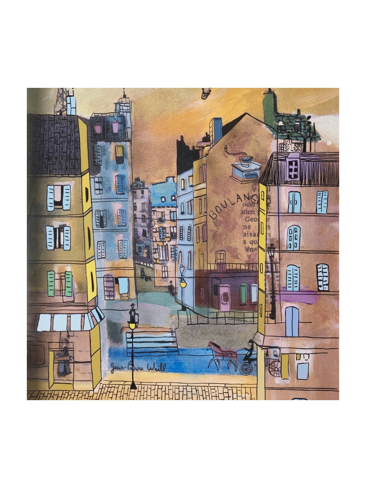 Peinture 3D colorée de la vieille ville de Paris Morning Glow, cadeaux Tu B'Av, I