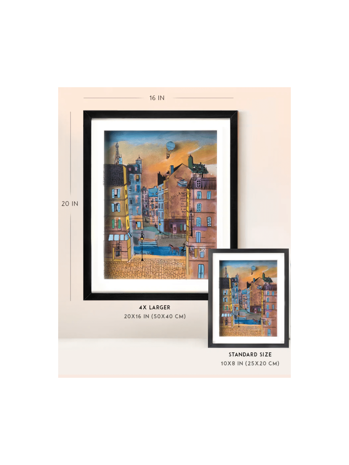 Peinture 3D colorée de la vieille ville de Paris Morning Glow, cadeaux Tu B'Av, I