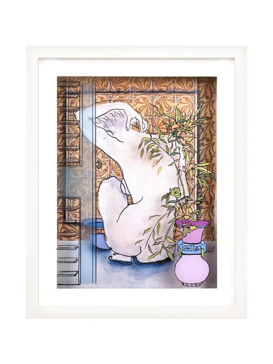 Minimalist Nude Framed 3D Painting On Glass - Roma , Tu B'Av Gifts , I