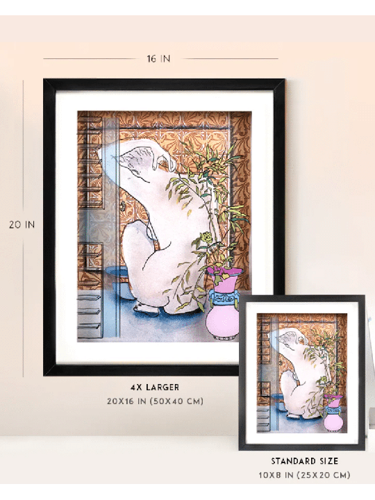 Minimalist Nude Framed 3D Painting On Glass - Roma , Tu B'Av Gifts , I