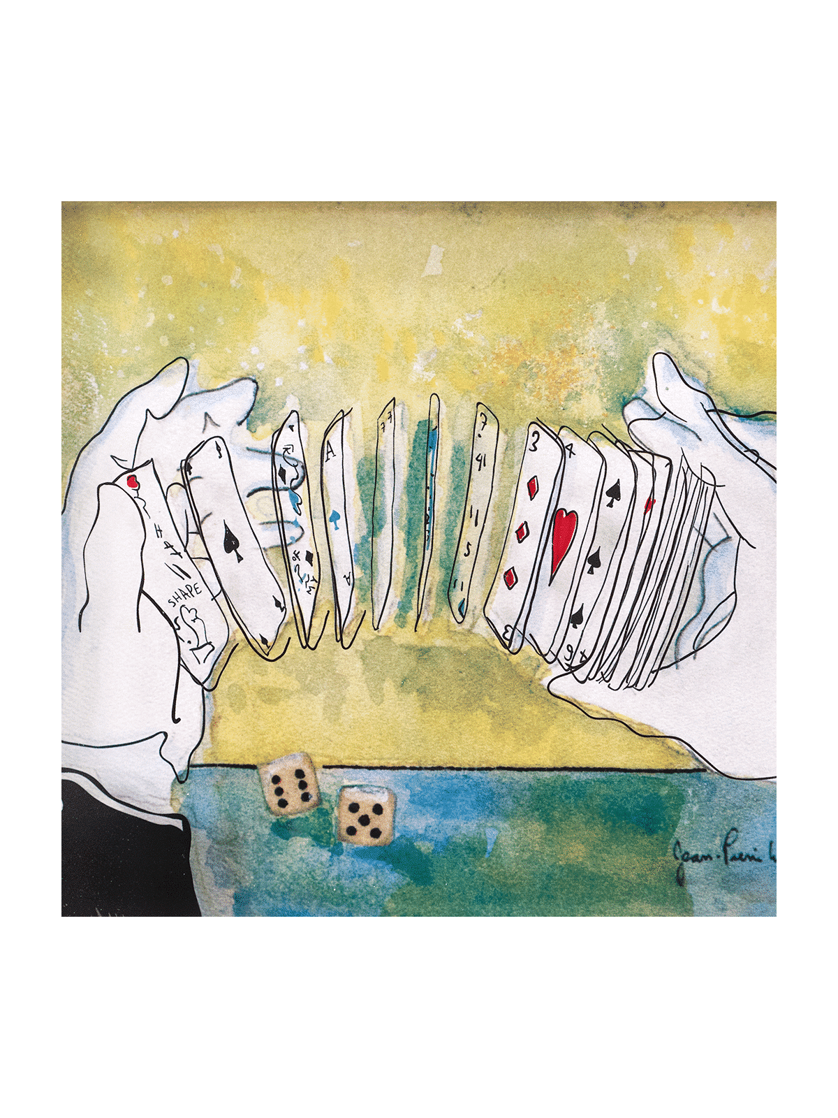 Mains magiques - Peinture sur verre 3D encadrée de cartes, cadeaux Tu B'Av, I