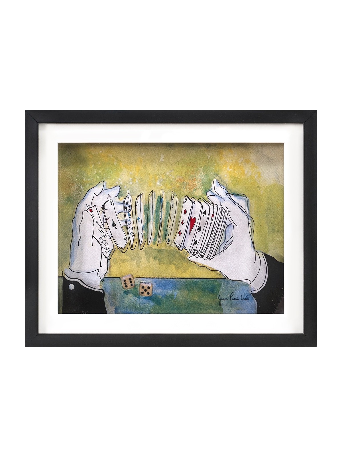 Mains magiques - Peinture sur verre 3D encadrée de cartes, cadeaux Tu B'Av, I