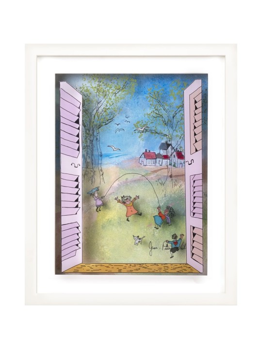 Window to Joy 3D Painting on Glass of Kids Play Sk , Tu B'Av Gifts , I