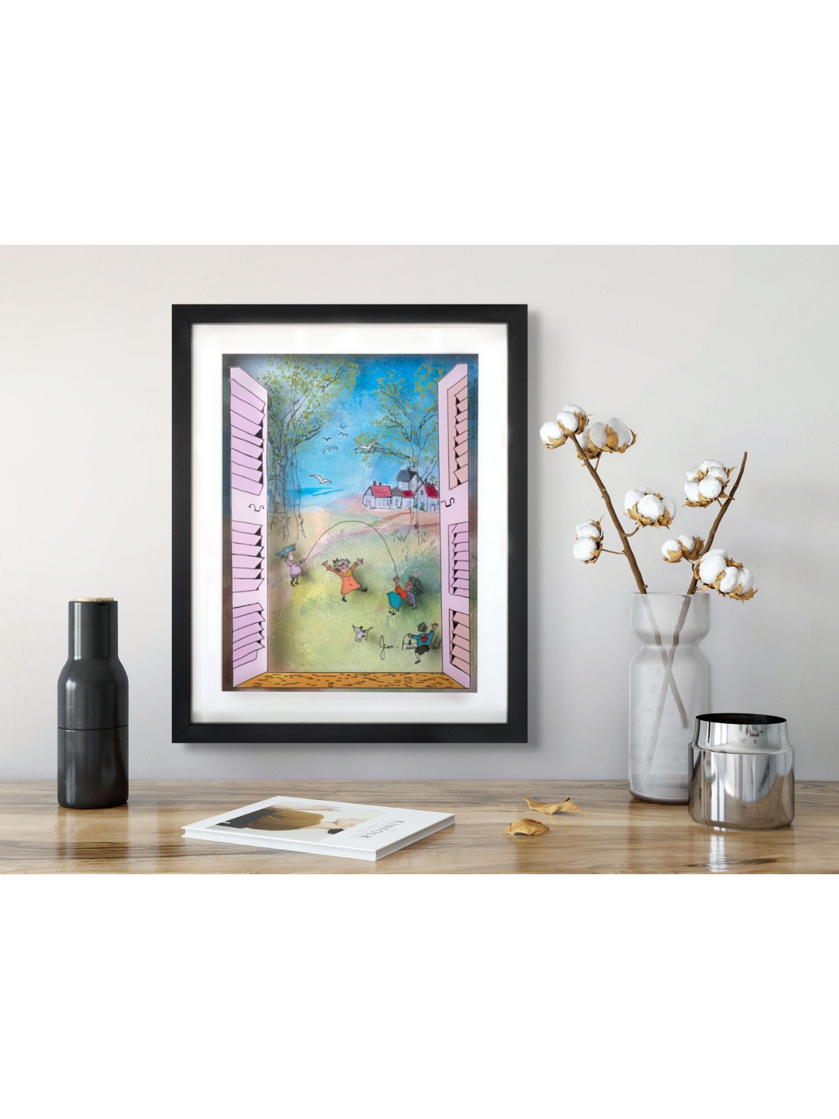 Window to Joy 3D Painting on Glass of Kids Play Sk , Tu B'Av Gifts , I