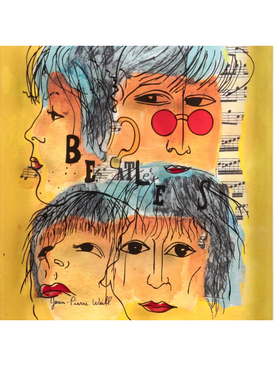 The Beatles Peinture 3D sur verre - Music Lovers Gi , Tu B'Av Gifts , I