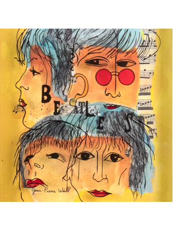 The Beatles Peinture 3D sur verre - Music Lovers Gi , Tu B'Av Gifts , I