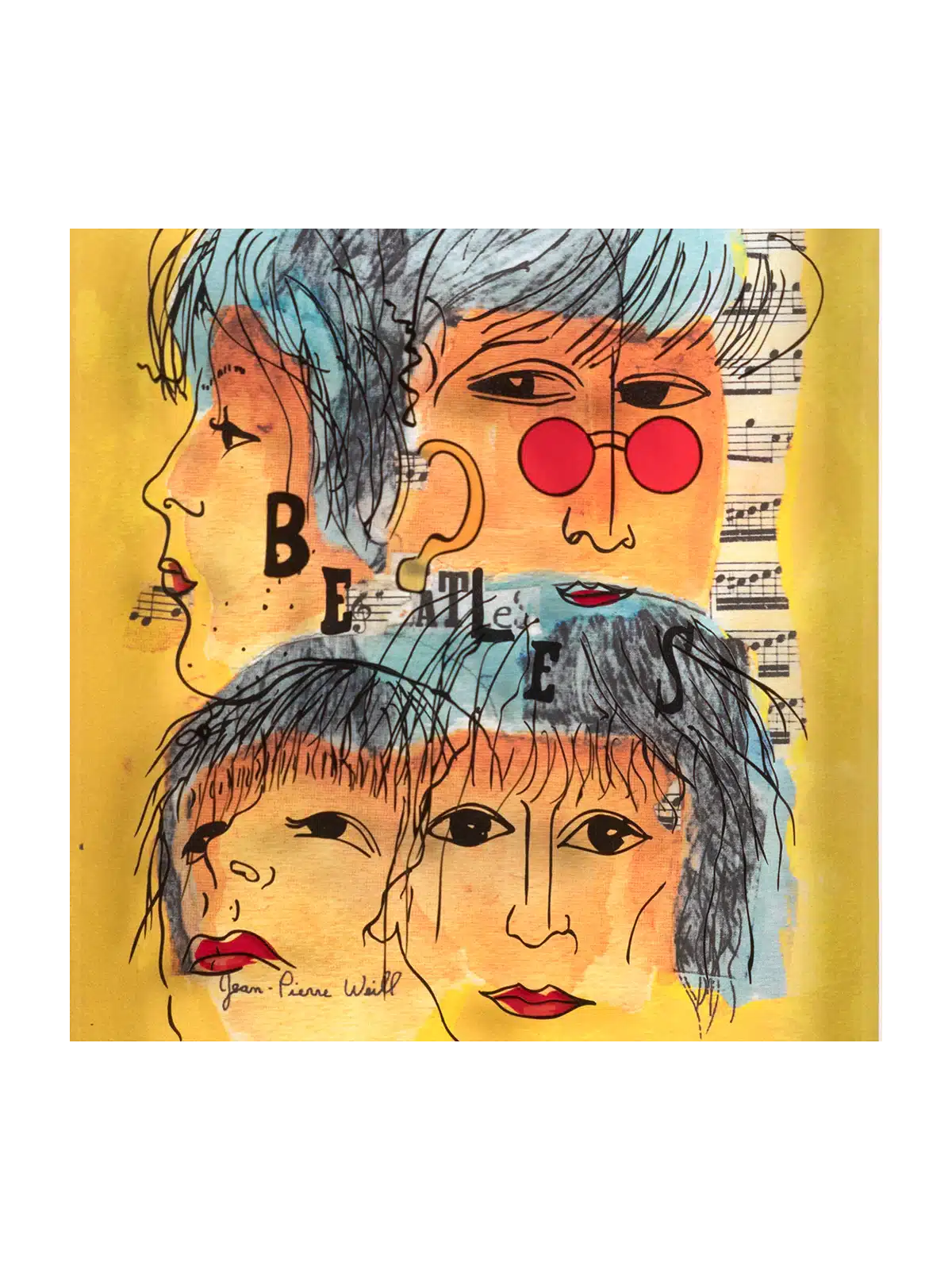 The Beatles Peinture 3D sur verre - Music Lovers Gi , Tu B'Av Gifts , I