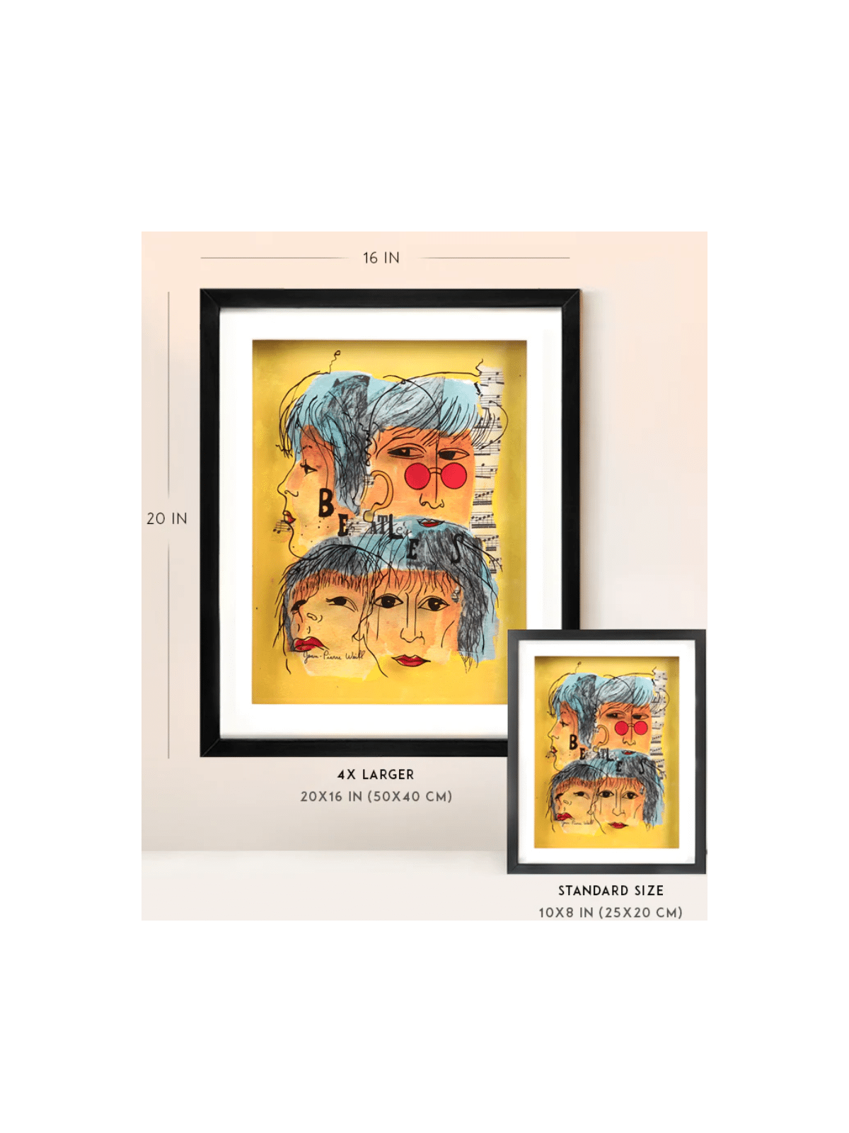 The Beatles Peinture 3D sur verre - Music Lovers Gi , Tu B'Av Gifts , I