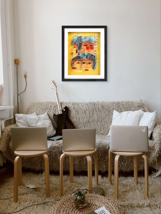 The Beatles Peinture 3D sur verre - Music Lovers Gi , Tu B'Av Gifts , I