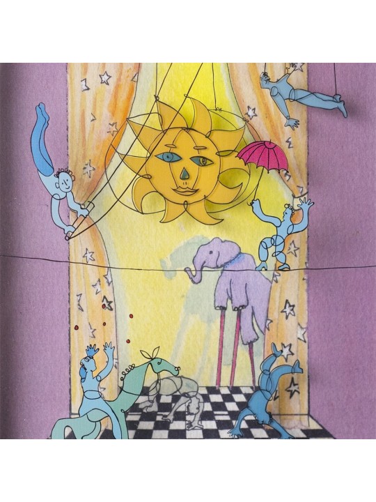 Nostalgic 3D Painting on Glass of Childhood Circus , Tu B'Av Gifts , I
