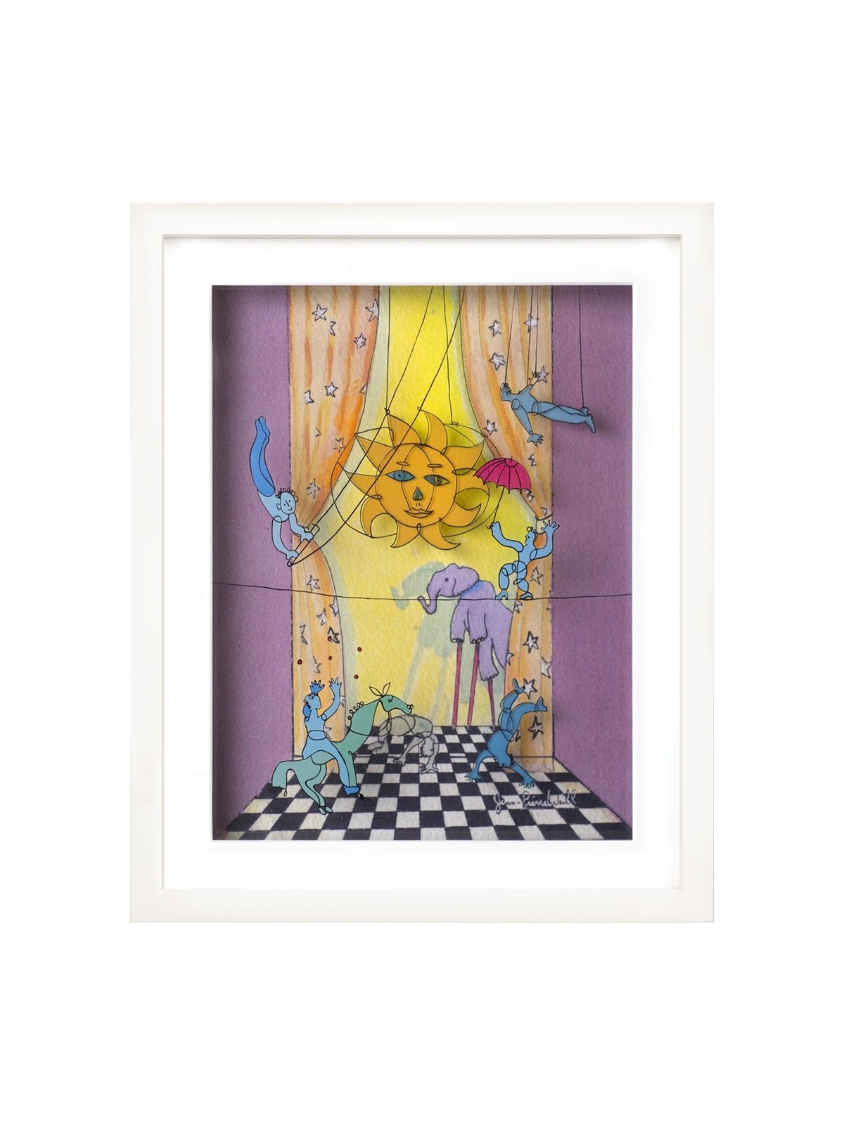 Peinture 3D nostalgique sur verre du cirque d'enfance , Cadeaux Tu B'Av , I