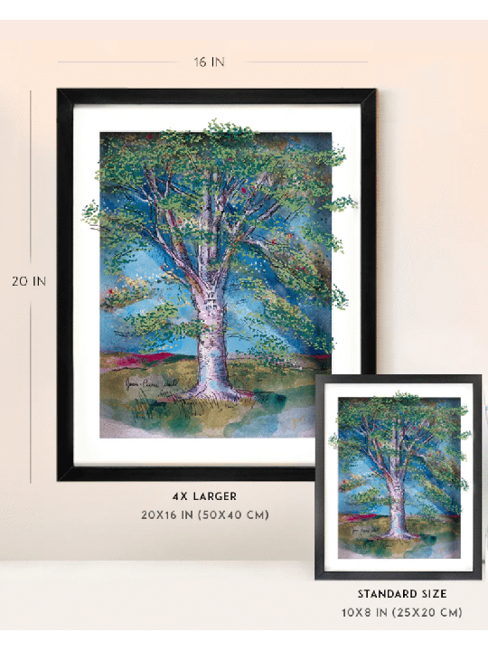 Tree of Life Painting of 3D Artwork on Glass with  , Tu B'Av Gifts , I