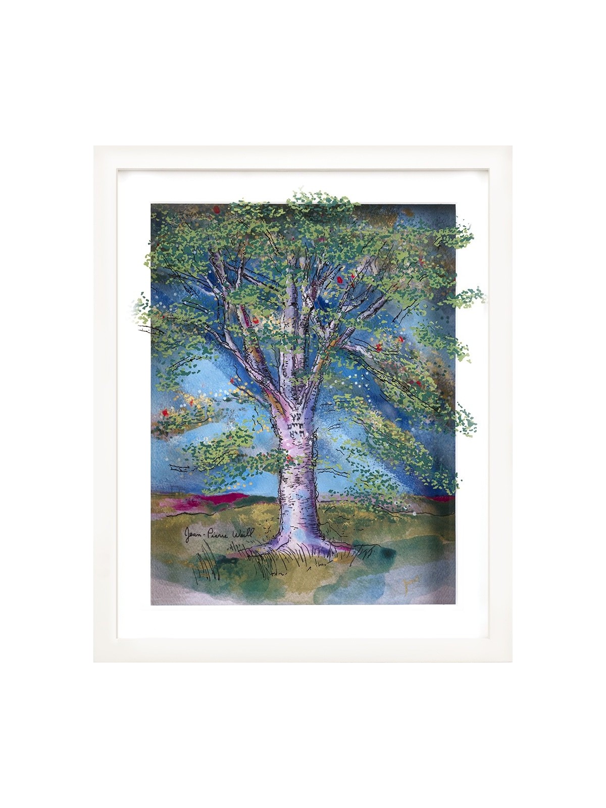 Tree of Life Painting of 3D Artwork on Glass with  , Tu B'Av Gifts , I