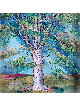 Tree of Life Painting of 3D Artwork on Glass with  , Tu B'Av Gifts , I