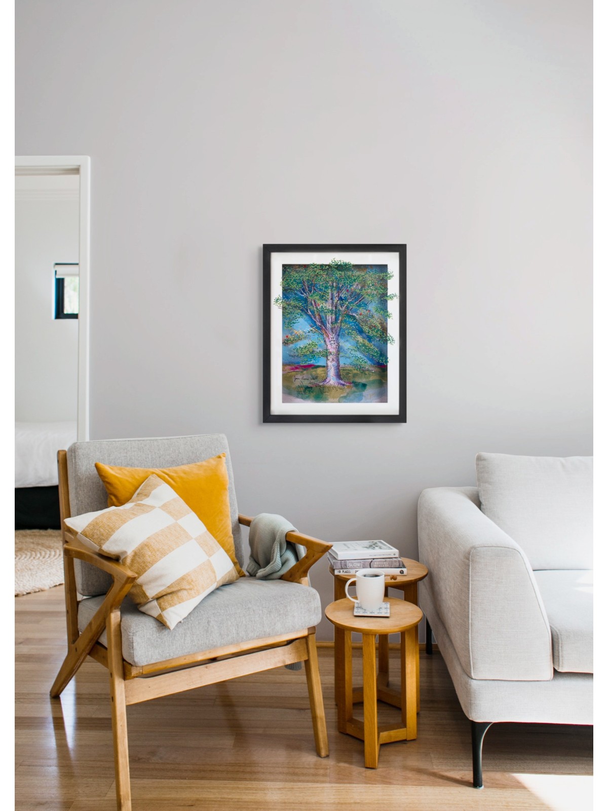 Peinture d'arbre de vie d'œuvres d'art 3D sur verre avec, cadeaux Tu B'Av, I