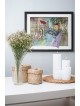 Venice by the Canal - 3D Glass Painting of Autumn  , Tu B'Av Gifts , I