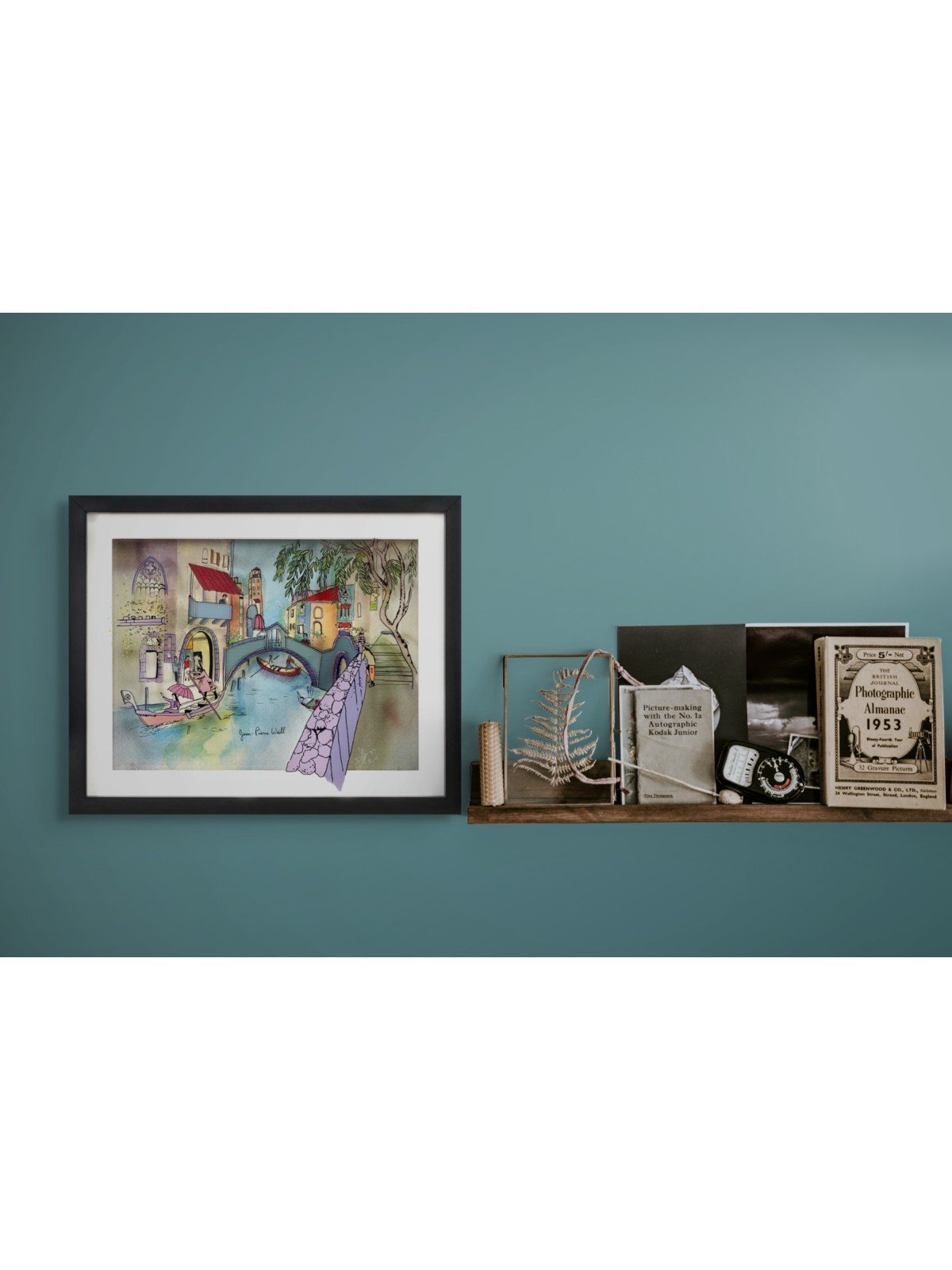 Venise au bord du canal - Peinture sur verre 3D d'automne , Cadeaux Tu B'Av , I
