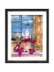 Two Glasses of Burgundy Wine Romantic 3d Painting  , Tu B'Av Gifts , I