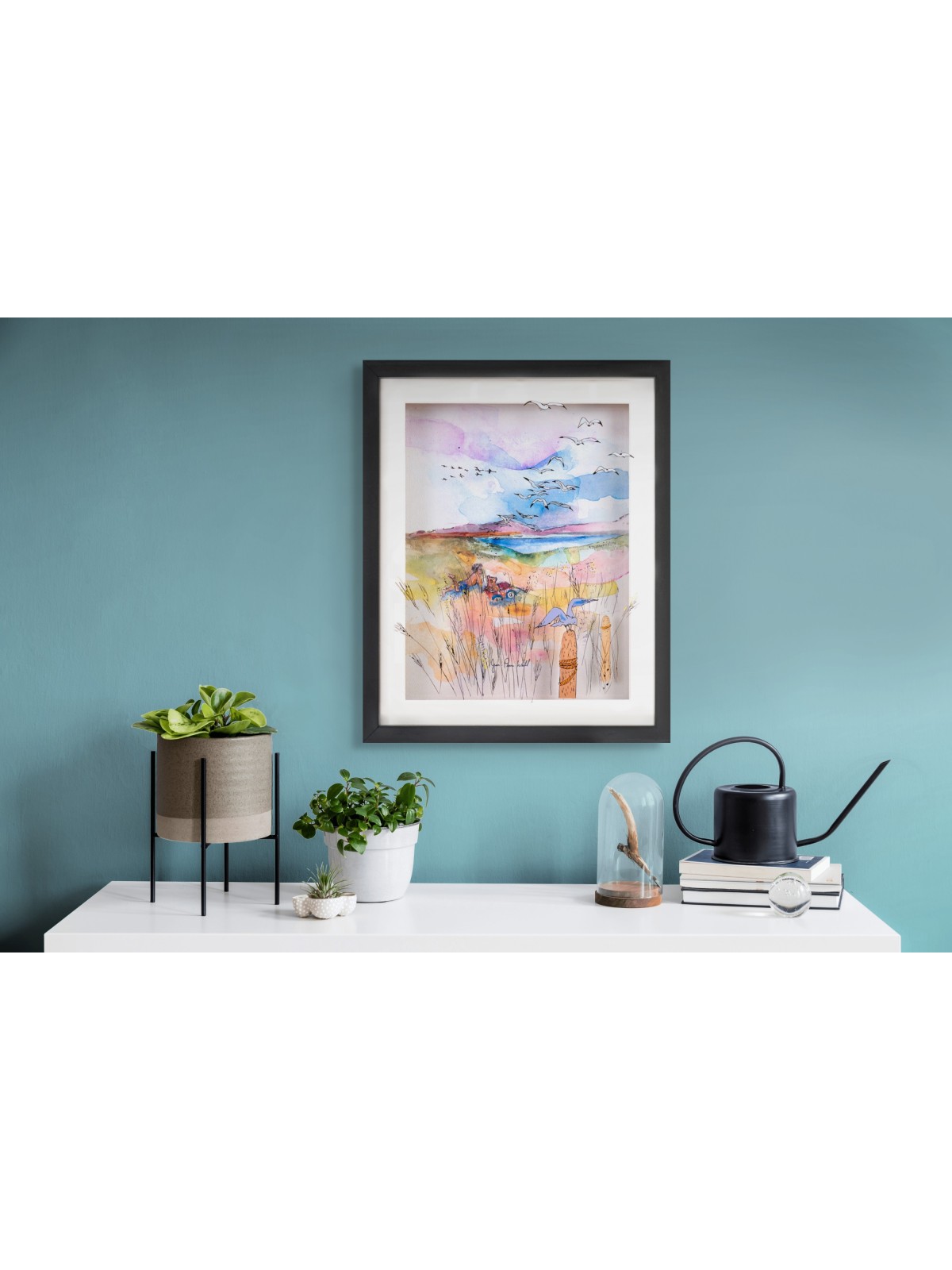 3d Painting On Glass of a Child on the Beach with  , Tu B'Av Gifts , I