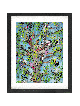 Arbre magique avec des amis ailés, illustration en verre 3D, cadeaux Tu B'Av, I