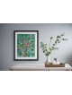 Arbre magique avec des amis ailés, illustration en verre 3D, cadeaux Tu B'Av, I