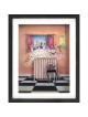 Chic Cat in the City 3D Glass Painting for Cat Lov , Tu B'Av Gifts , I