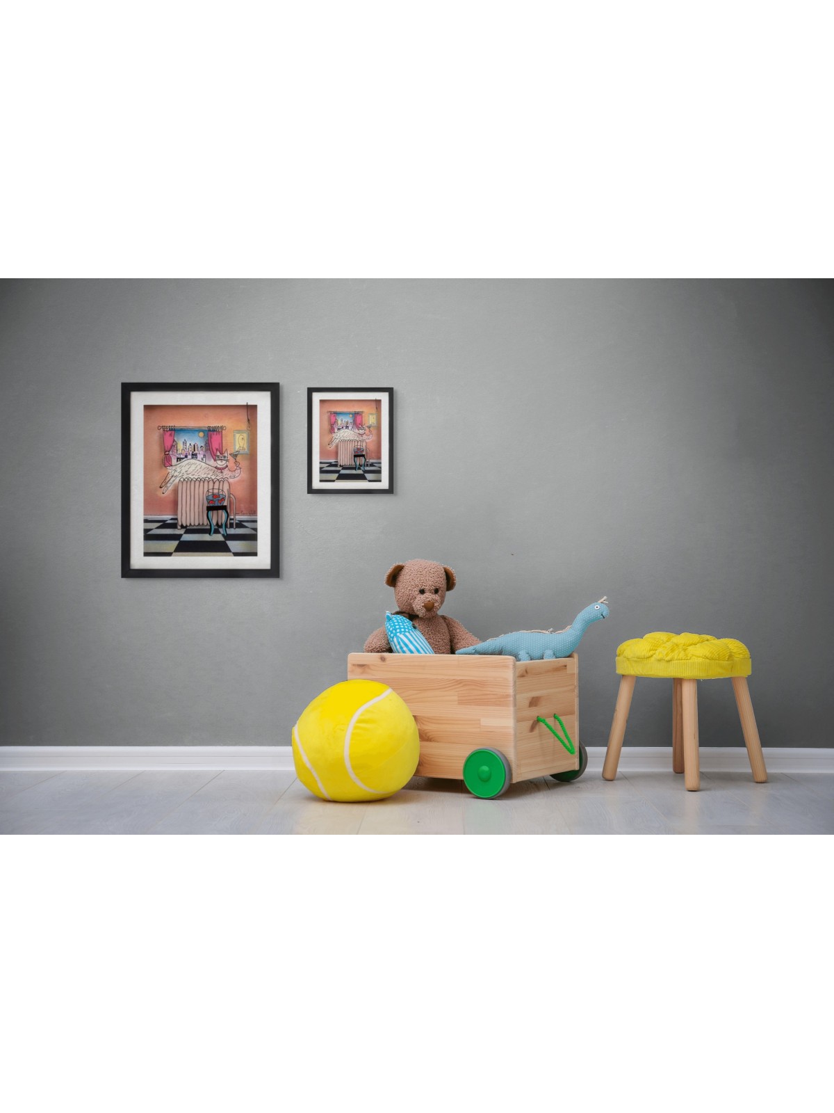Chic Cat in the City 3D Glass Painting for Cat Lov , Tu B'Av Gifts , I