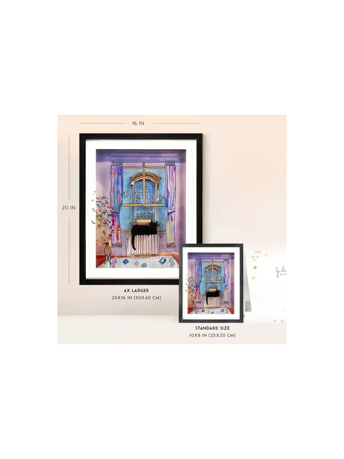 Cage à oiseaux ouverte et chat, illustration en verre 3D, cadeau pour Ca, cadeaux Tu B'Av, I