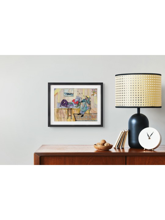 Seaside Serenade Romantique Peinture 3D sur verre , Cadeaux Tu B'Av , Israe