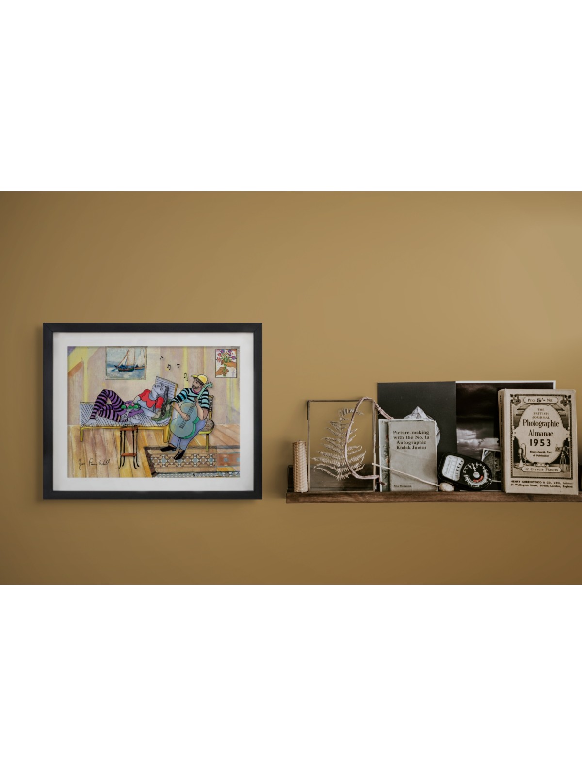 Seaside Serenade Romantic 3D Painting on Glass , Tu B'Av Gifts , Israe
