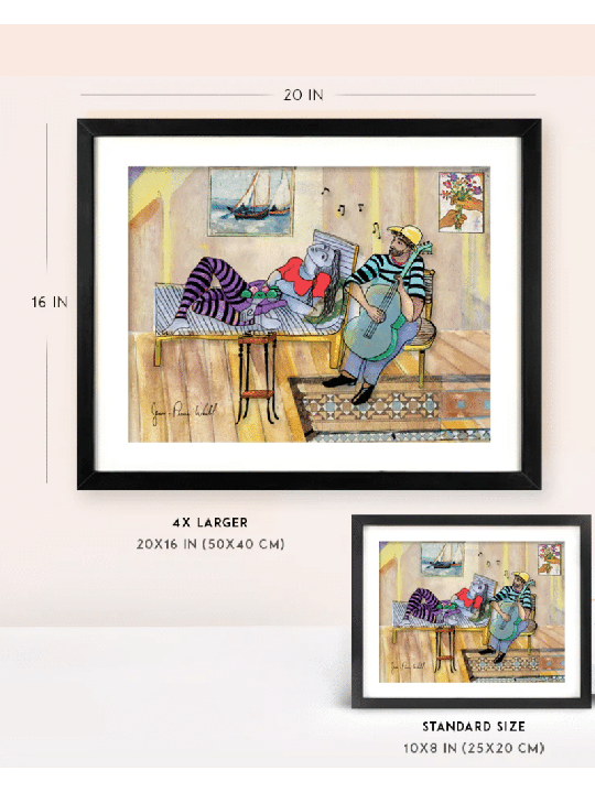 Seaside Serenade Romantique Peinture 3D sur verre , Cadeaux Tu B'Av , Israe