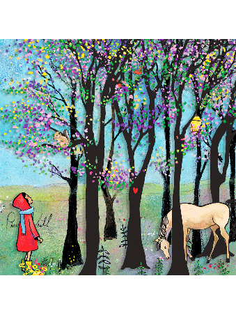 3D Painting on Glass of Colorful Magical Forest Wi , Tu B'Av Gifts , I