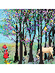 3D Painting on Glass of Colorful Magical Forest Wi , Tu B'Av Gifts , I