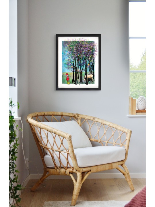 Peinture 3D sur verre de forêt magique colorée Wi , Cadeaux Tu B'Av , I