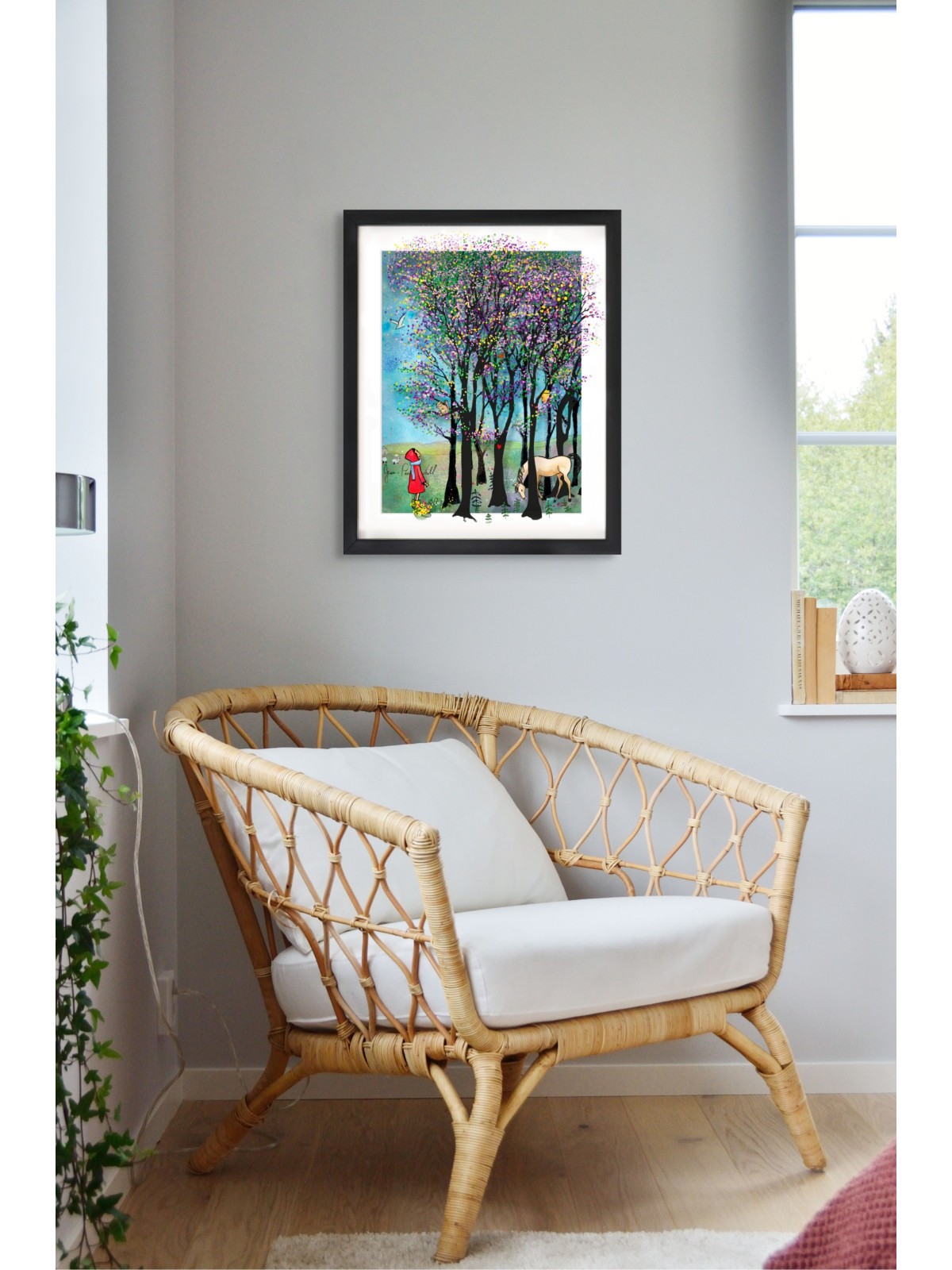 3D Painting on Glass of Colorful Magical Forest Wi , Tu B'Av Gifts , I