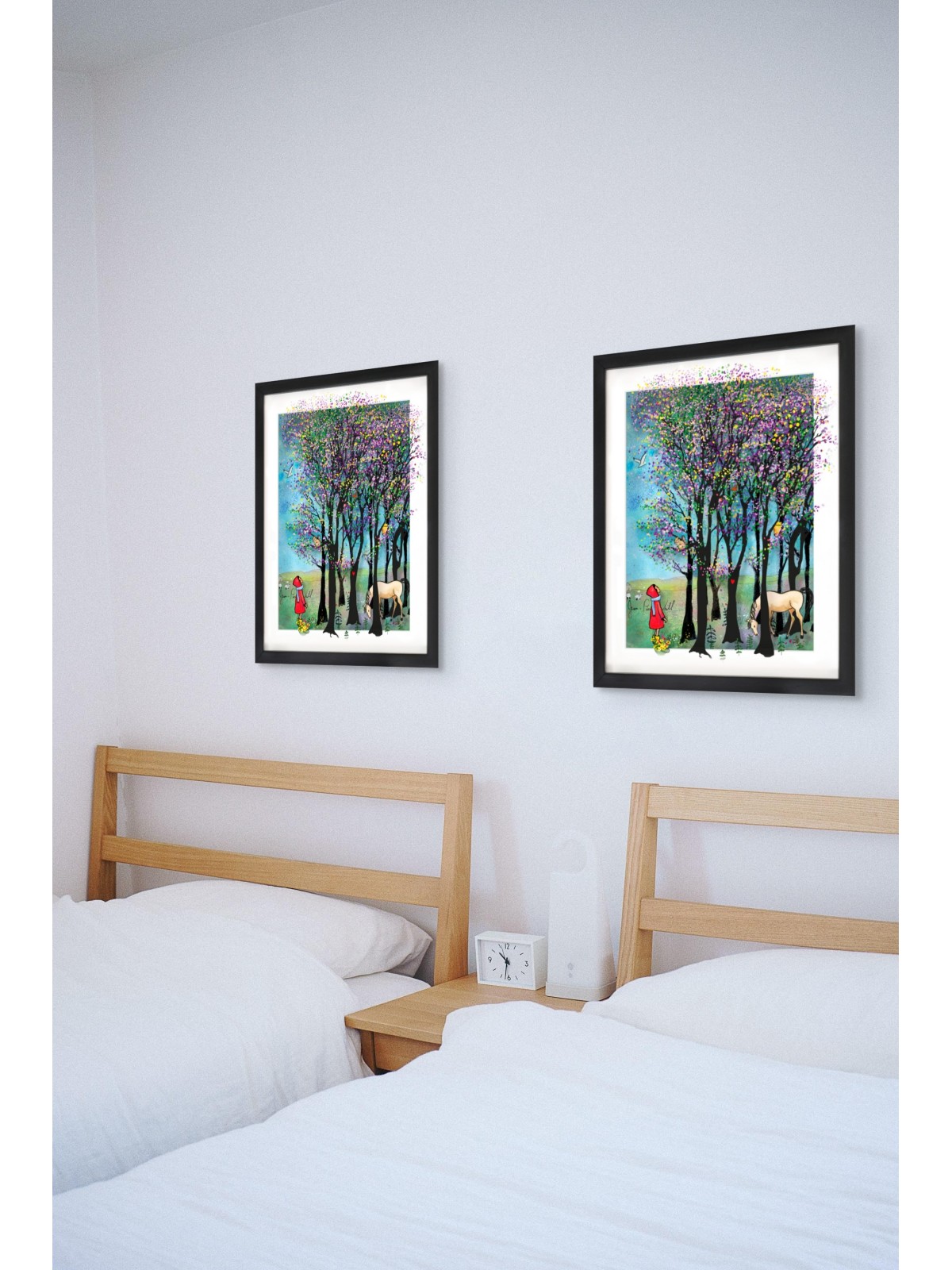 Peinture 3D sur verre de forêt magique colorée Wi , Cadeaux Tu B'Av , I