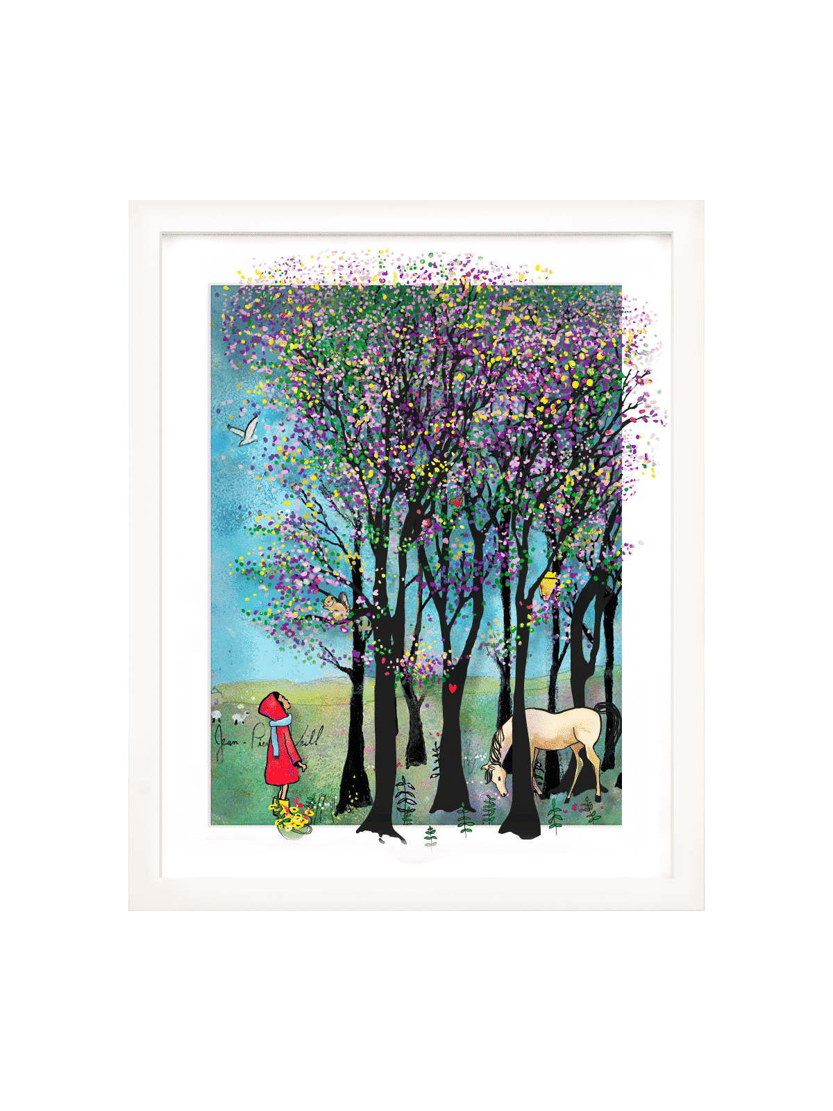 3D Painting on Glass of Colorful Magical Forest Wi , Tu B'Av Gifts , I