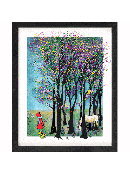 Peinture 3D sur verre de forêt magique colorée Wi , Cadeaux Tu B'Av , I