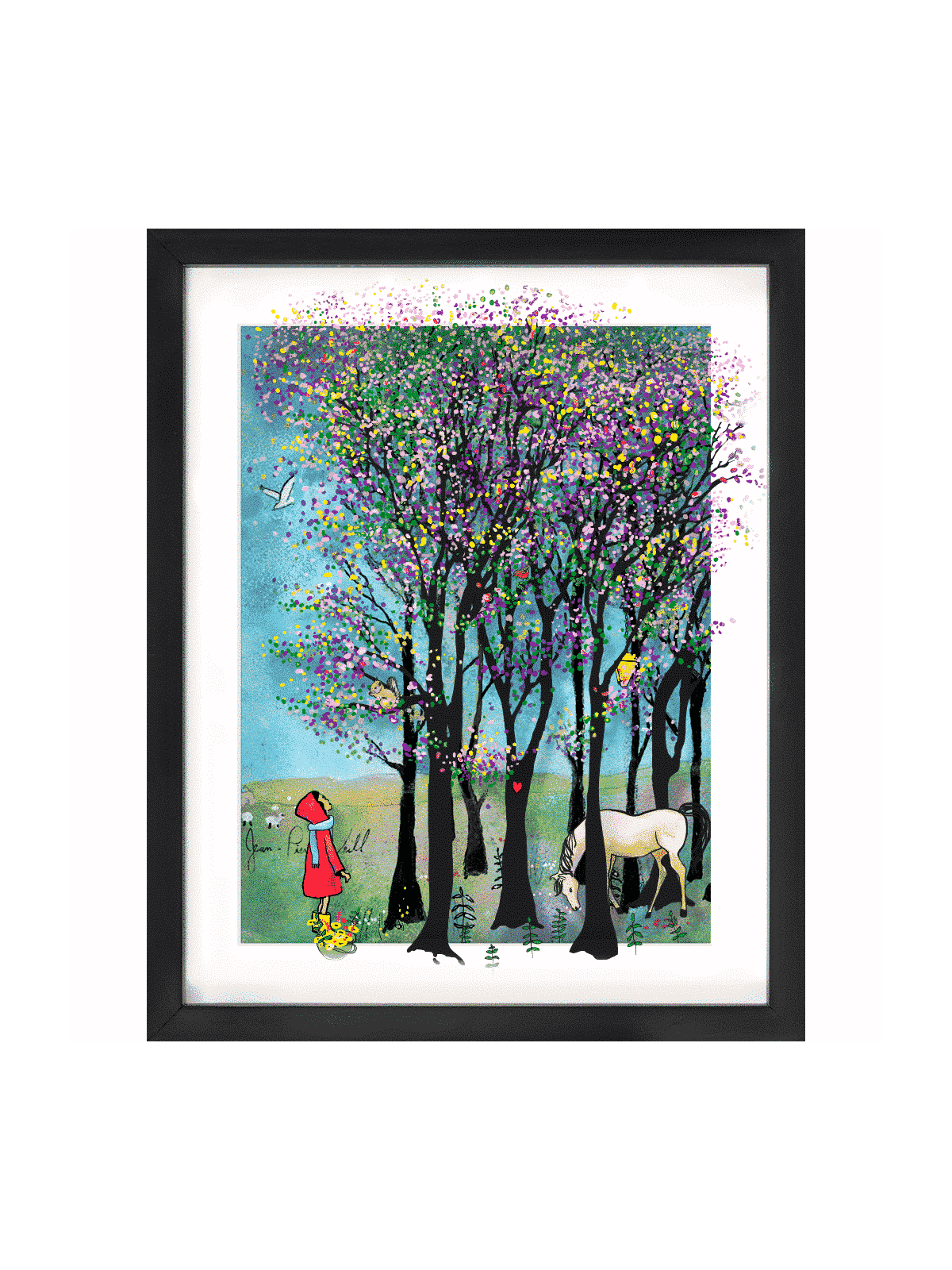 Peinture 3D sur verre de forêt magique colorée Wi , Cadeaux Tu B'Av , I