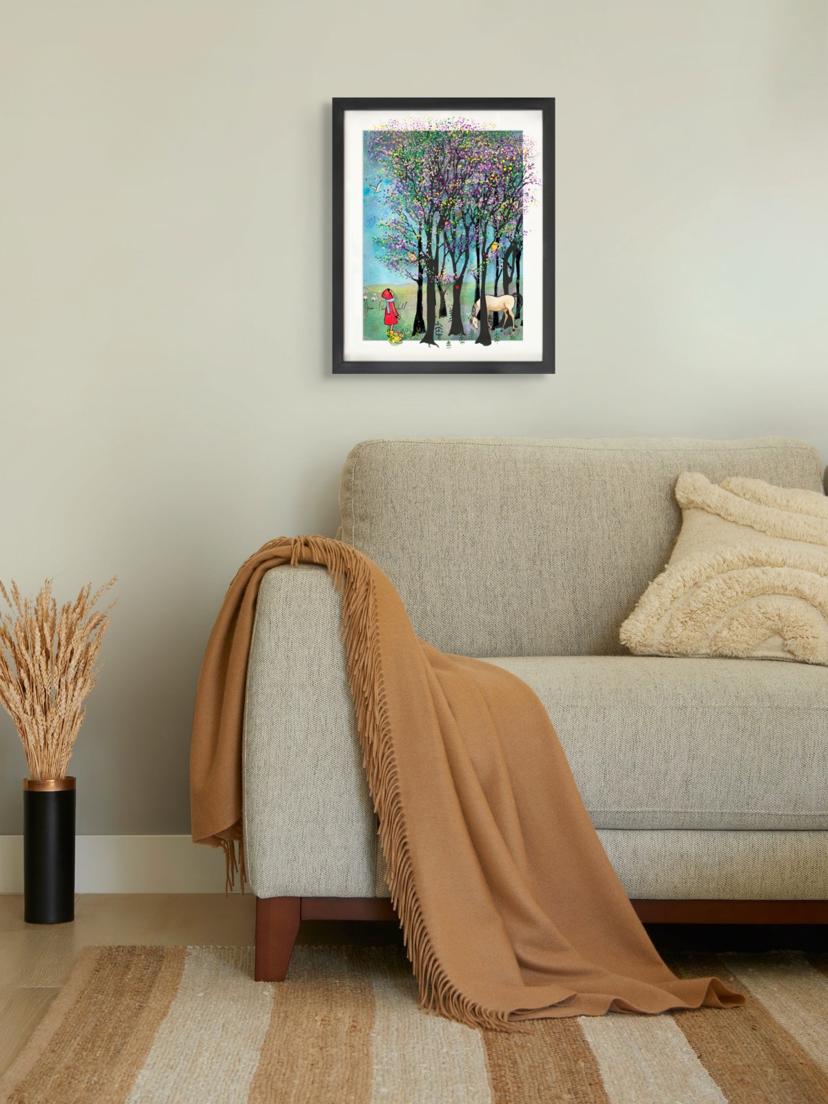 Peinture 3D sur verre de forêt magique colorée Wi , Cadeaux Tu B'Av , I