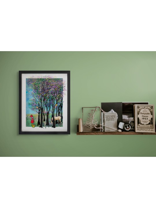 Peinture 3D sur verre de forêt magique colorée Wi , Cadeaux Tu B'Av , I