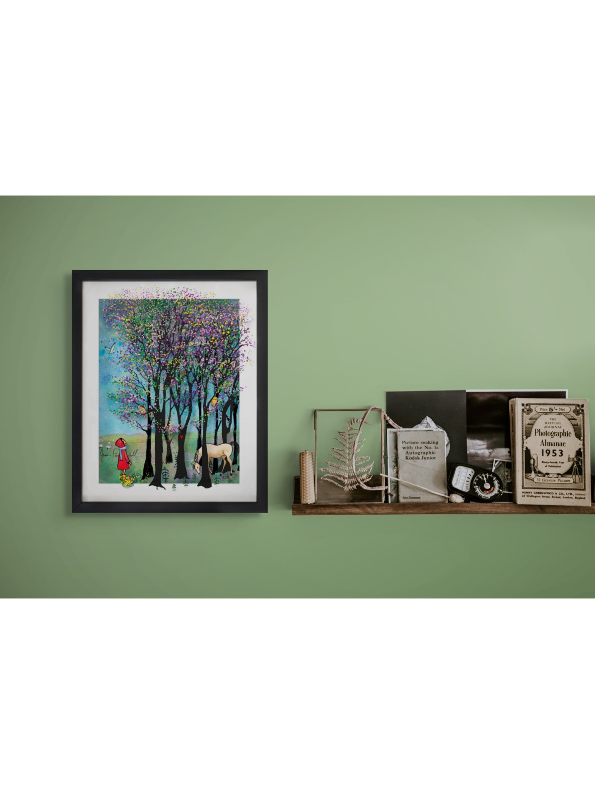 3D Painting on Glass of Colorful Magical Forest Wi , Tu B'Av Gifts , I