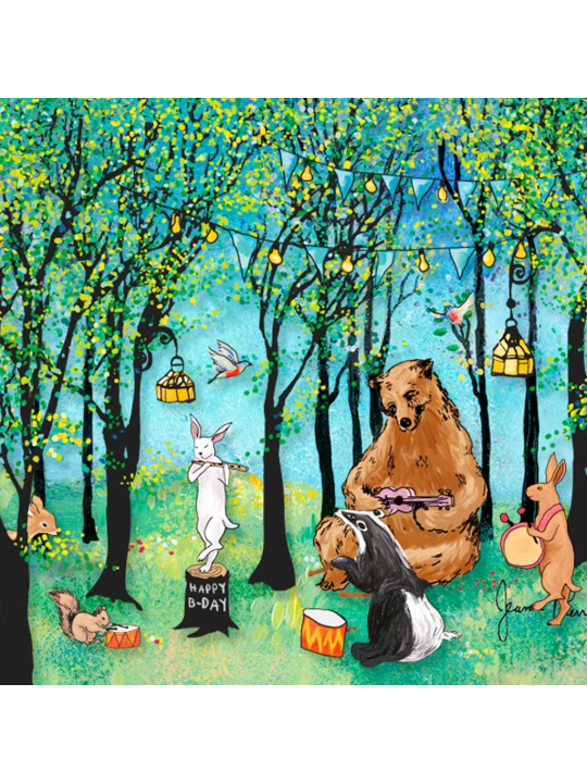 Forest Animals 3D Glass Art for Joyful Kids Room A , Tu B'Av Gifts , I