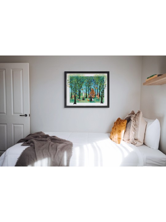 Forest Animals 3D Glass Art for Joyful Kids Room A , Tu B'Av Gifts , I